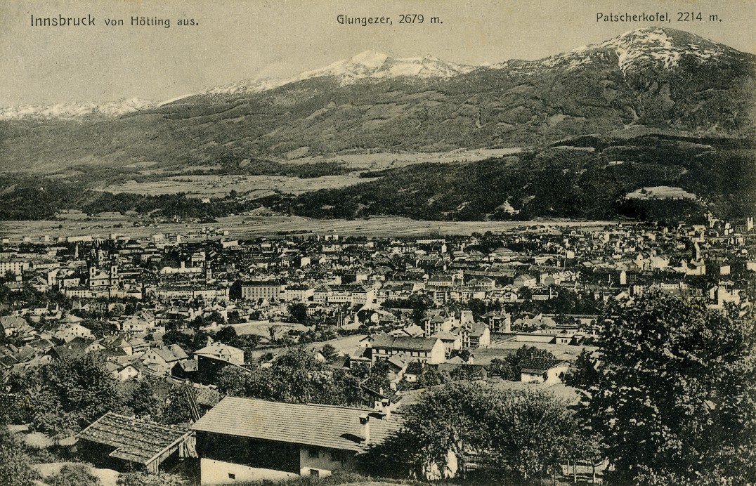 Innsbruck von Hötting aus 1909