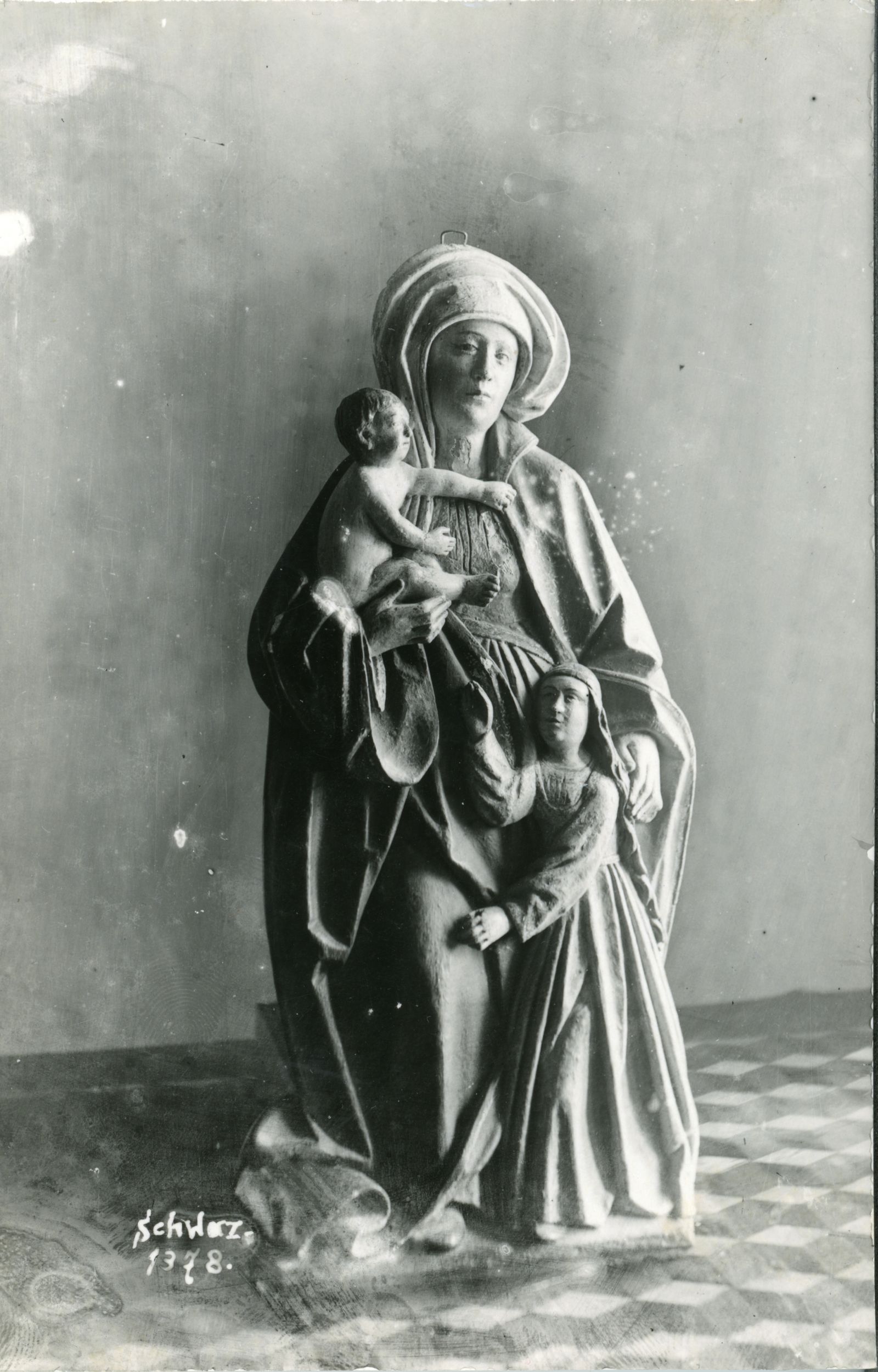 Figur, Hl. Anna mit Jesus und kleiner Maria, Sammlung Weber