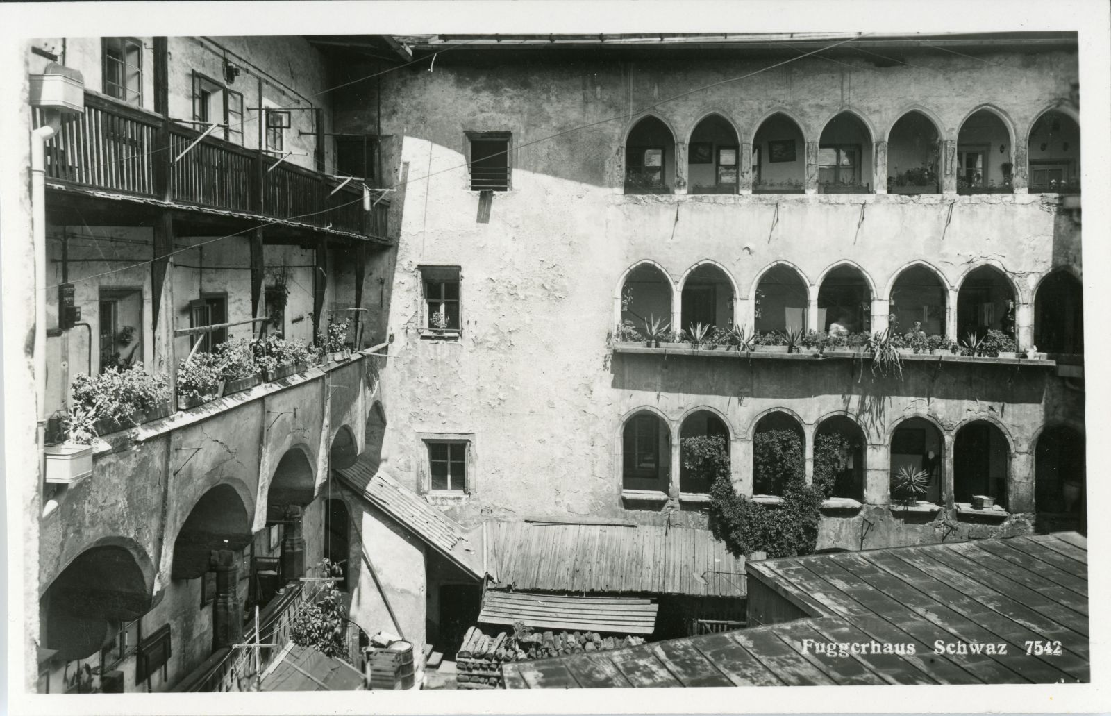 Rathaus Innenhof, Arkaden, 1951