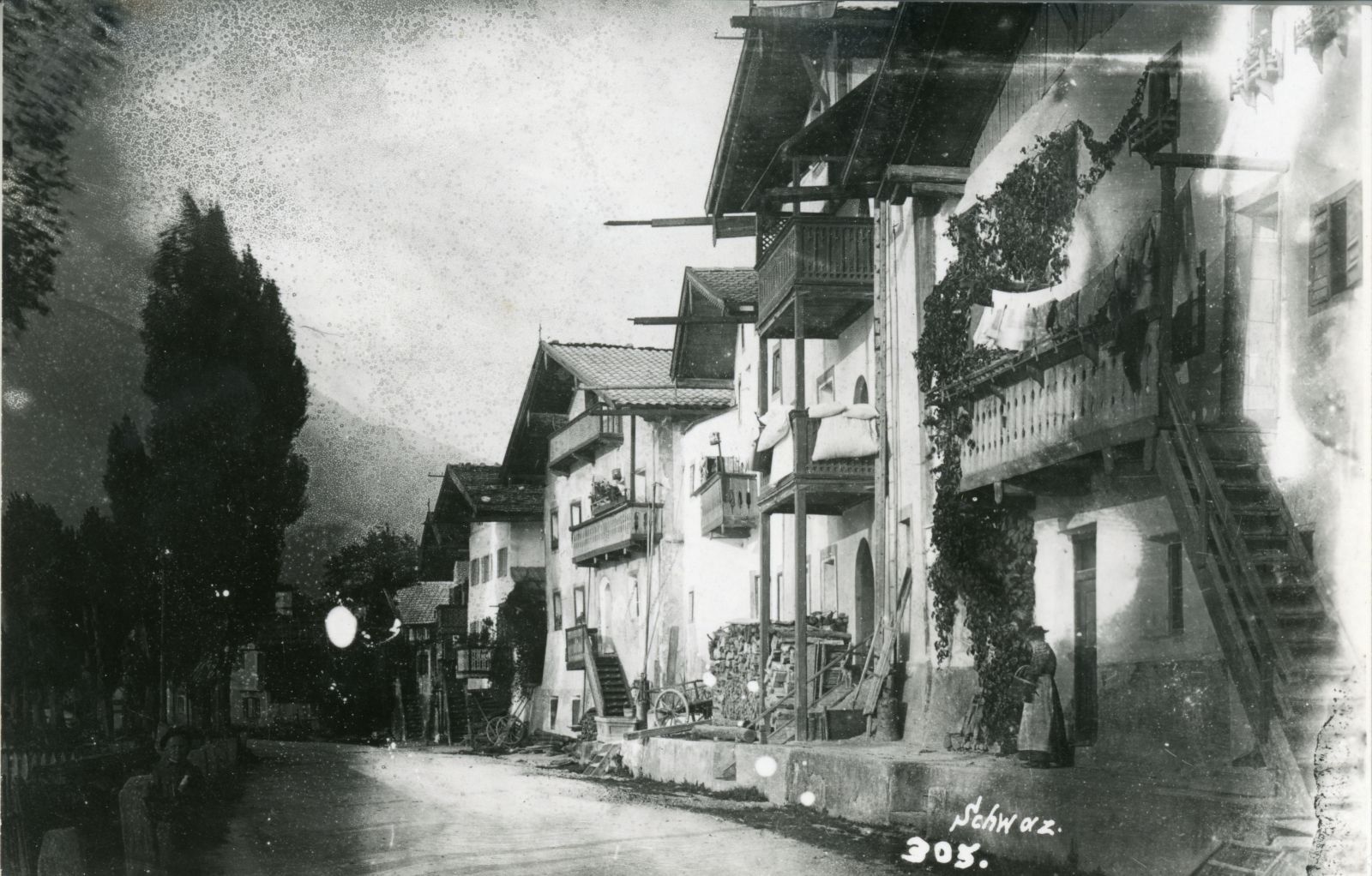 Einöde Straßenbild, alte Landstraße