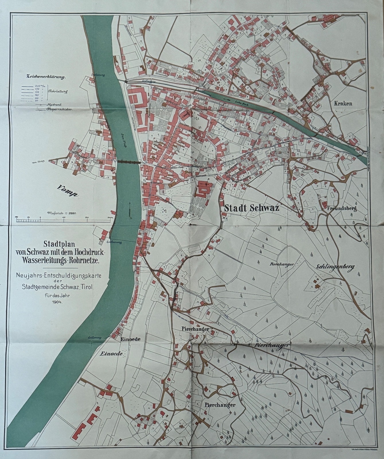 Stadtplan Schwz 1904